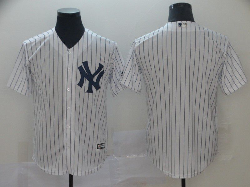 Men New York Yankees Blank White Game MLB Jersey